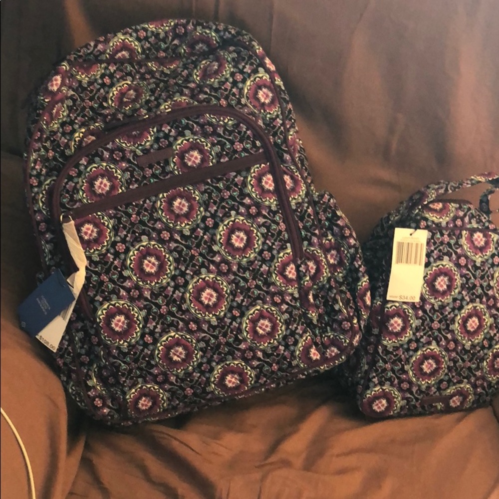 Vera Bradley backpack and lunch bag